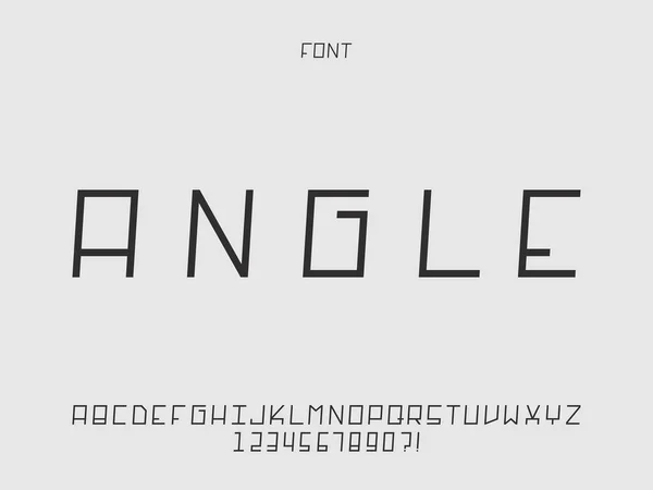 Fonte Angle. Alphabet vectoriel — Image vectorielle