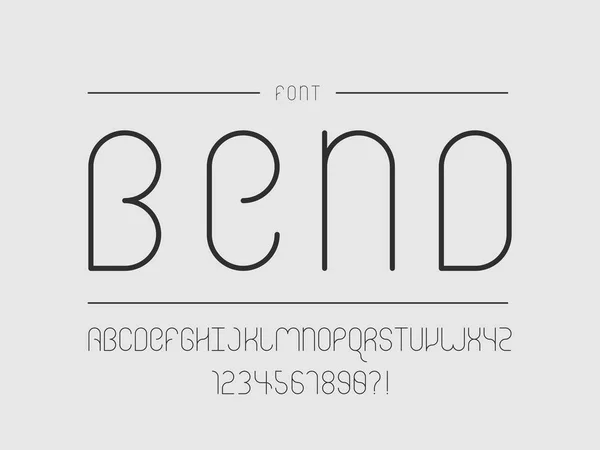 Bend lettertype. Vector alfabet — Stockvector