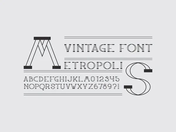 Metropolis font. Vector — Stock Vector