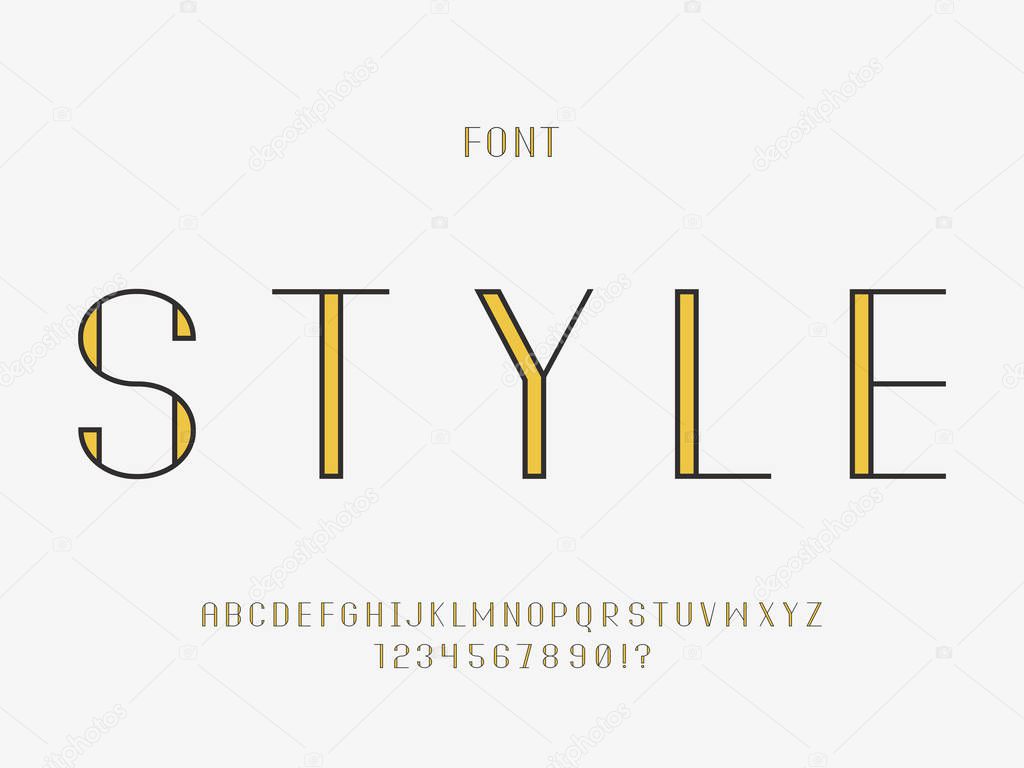 Style font. Vector alphabet 