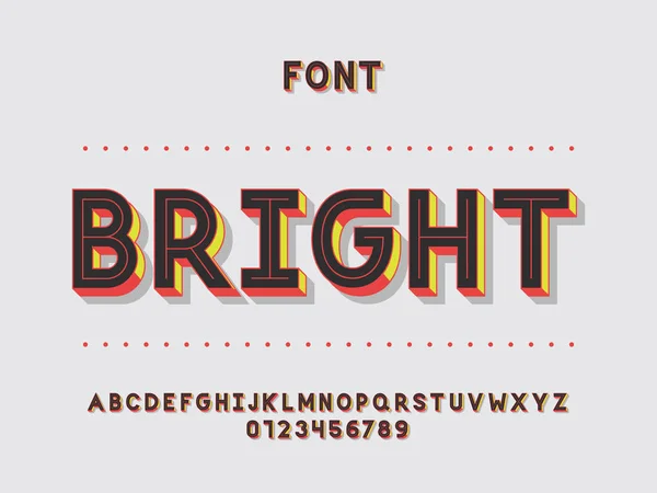 Bright font. Vector alphabet — Stock Vector