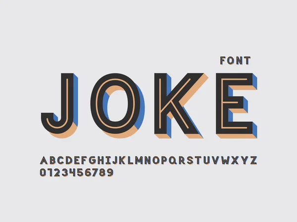 Fuente Joke. Alfabeto vectorial — Vector de stock