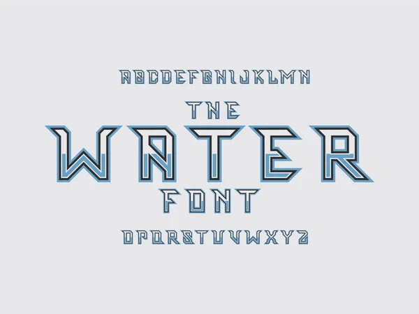 Водный шрифт — стоковый вектор
