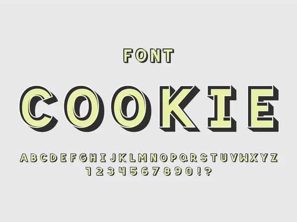 Cookie fuente Vector alfabeto — Archivo Imágenes Vectoriales