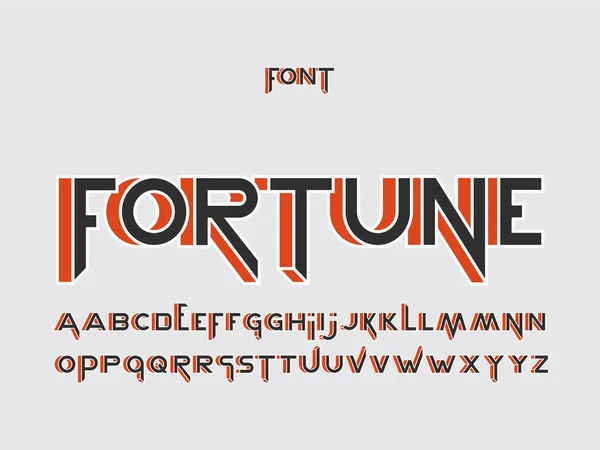 Fortune 3d fuente. Vector — Vector de stock