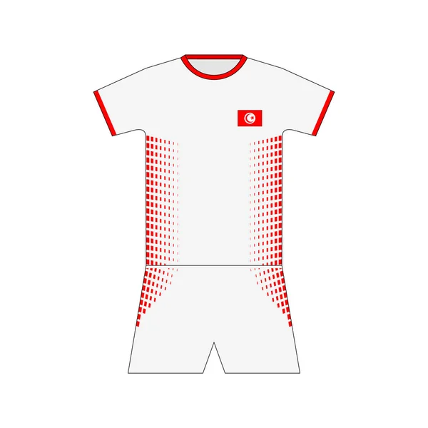 Футбол Kit Туніс 2018 — стоковий вектор