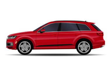 Gerçekçi bir SUV arabası. yan görünüm