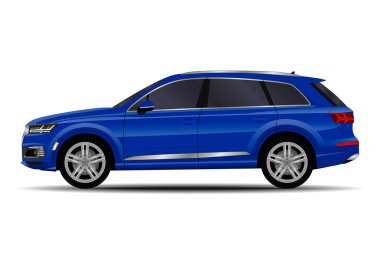 Gerçekçi bir SUV arabası. yan görünüm