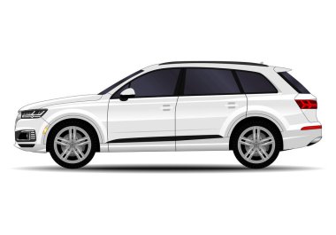 Gerçekçi bir SUV arabası. yan görünüm