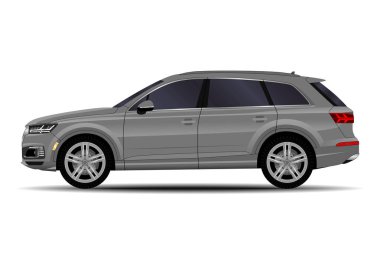 Gerçekçi bir SUV arabası. yan görünüm