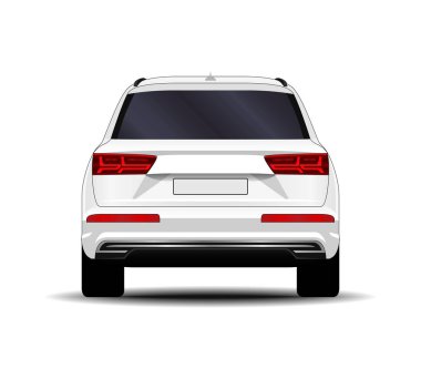 Gerçekçi bir SUV arabası. arka plan.