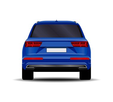 Gerçekçi bir SUV arabası. arka plan.