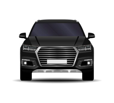 Gerçekçi bir SUV arabası. Ön görünüm