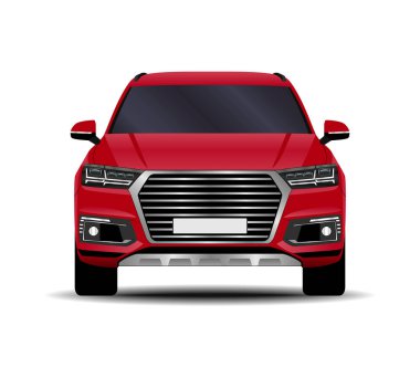 Gerçekçi bir SUV arabası. Ön görünüm