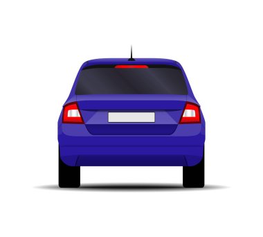 Gerçekçi bir araba. Hatchback. arka plan.