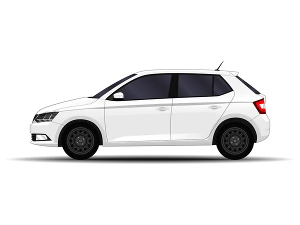 Coche Realista Hatchback Vista Lateral — Vector de stock