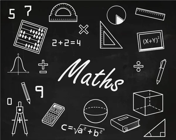 Powrót Szkoły Lekcja Matematyki — Wektor stockowy