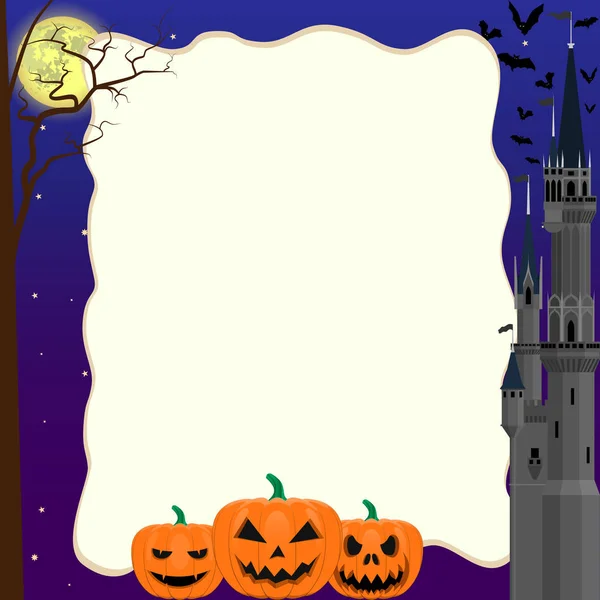 Cadre Halloween Centre Peut Être Votre Texte — Image vectorielle
