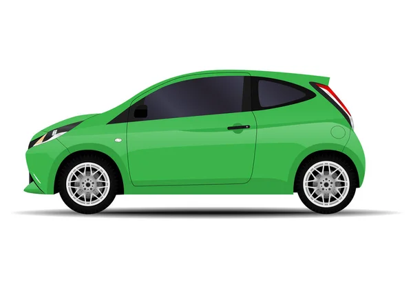 Coche Realista Hatchback Vista Lateral — Vector de stock