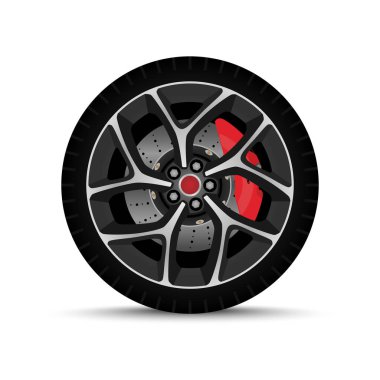 gerçekçi araba tekerlek lastiği ile