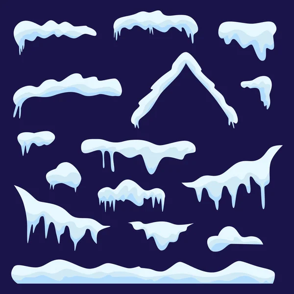冬のデザイン 雪と氷のセット — ストックベクタ