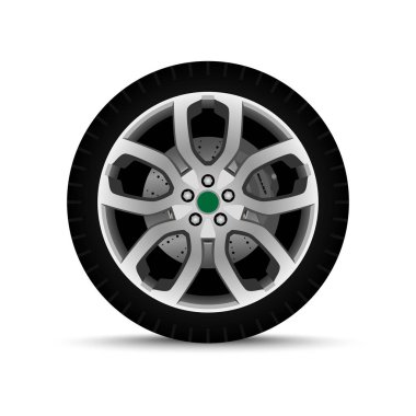 Araba tekerlek. Frenler ile lastik