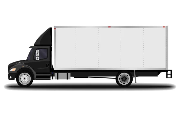 Camion Réaliste Vue Latérale — Image vectorielle