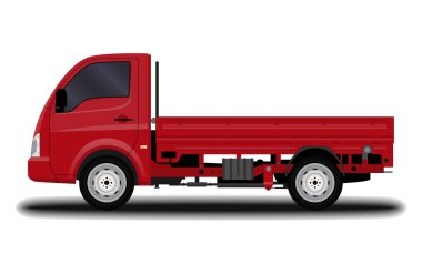 gerçekçi kamyon. yan görünüm.