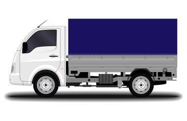 gerçekçi kamyon. yan görünüm.