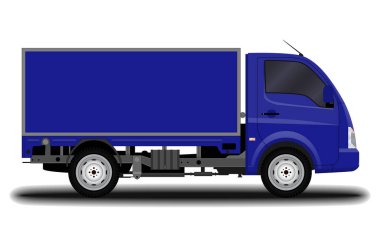 gerçekçi kamyon. yan görünüm.