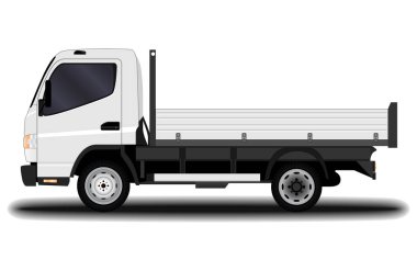 gerçekçi kamyon. yan görünüm.