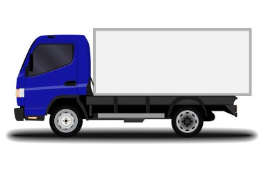 gerçekçi kamyon. yan görünüm.