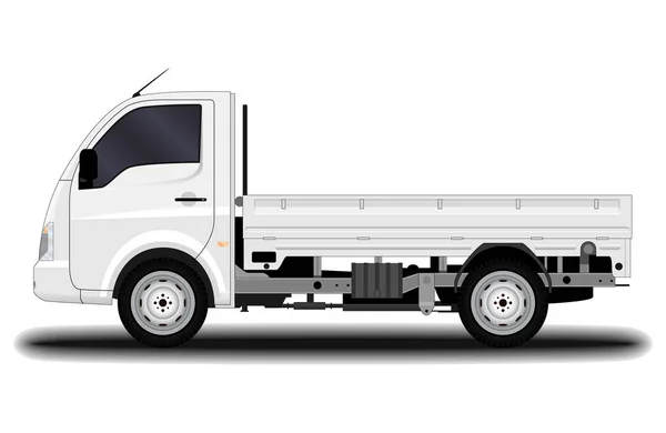 Camión Realista Vista Lateral — Vector de stock