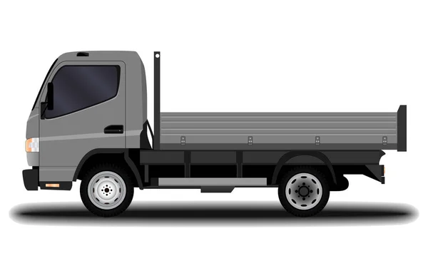 Camión Realista Vista Lateral — Vector de stock