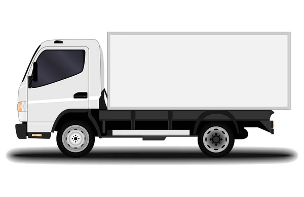 Realistic Truck Side View — Stock Vector