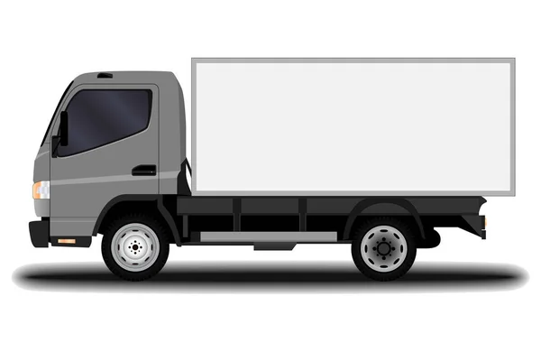 Realistic Truck Side View — Stock Vector