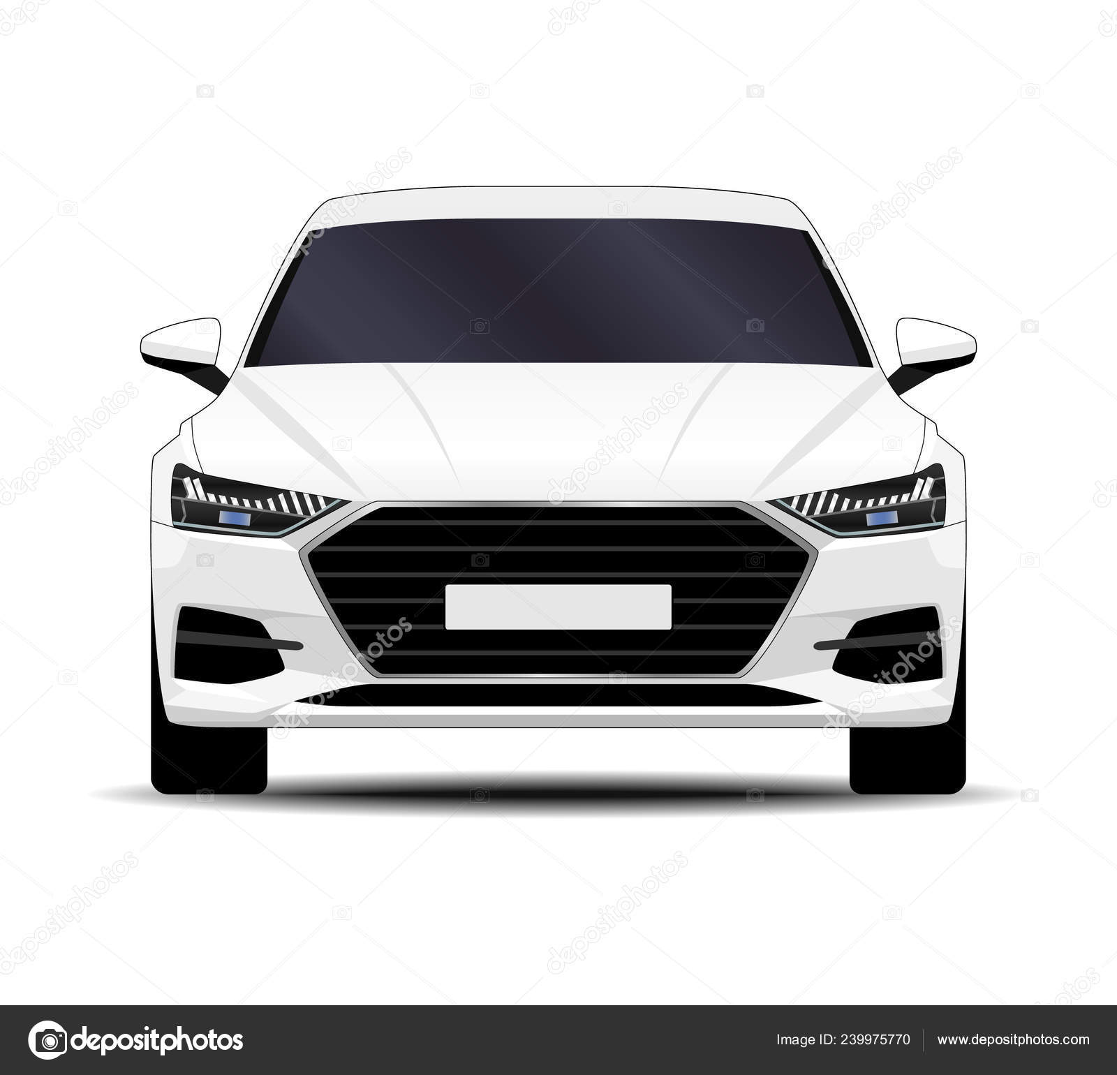 リアルな車 スポーツ セダン フロント ビュー ストックベクター C Chel11 リアルな車 スポーツ セダン フロント ビュー ストックベクター C Chel11