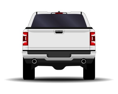 Gerçekçi bir araba. Kamyon, kamyonet. arka plan.