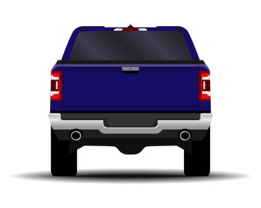 Gerçekçi bir araba. Kamyon, kamyonet. arka plan.