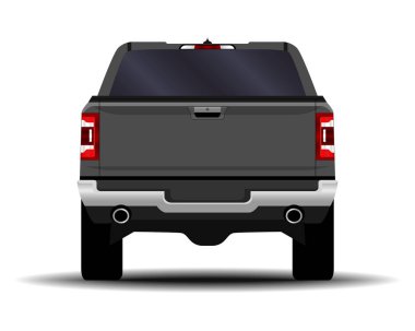 Gerçekçi bir araba. Kamyon, kamyonet. arka plan.