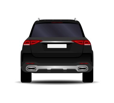 Gerçekçi bir SUV arabası. arka plan.