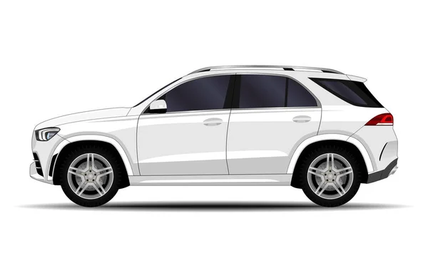 Coche Suv Realista Vista Lateral — Vector de stock