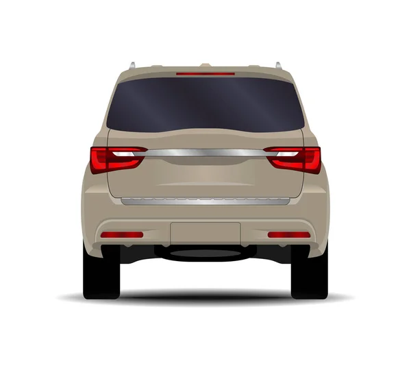 Coche Suv Realista Vista Posterior — Vector de stock