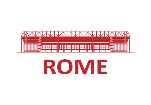 Футбольный Стадион Рим Италия — стоковый вектор
