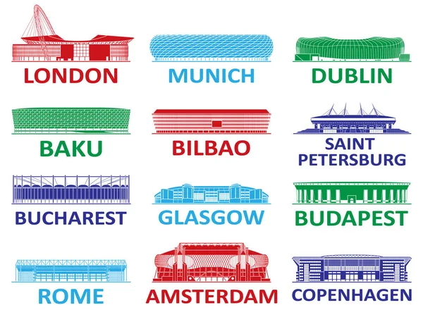 Stade Football Championnat Europe 2020 — Image vectorielle