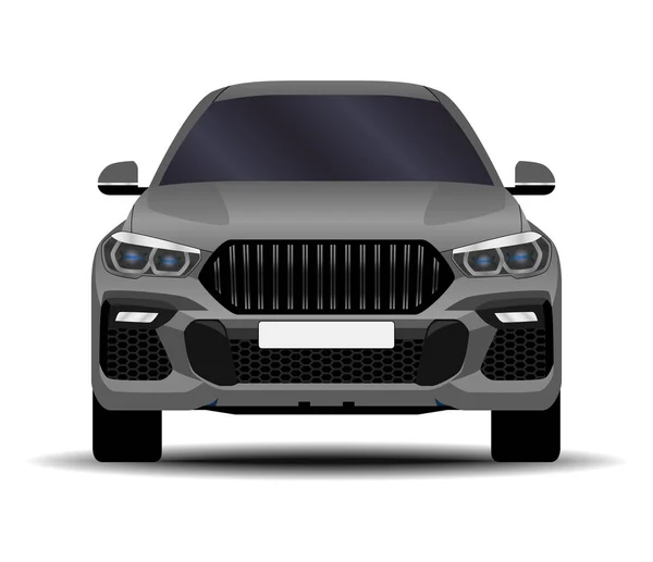 Realistic Suv Car Front View — Stock Vector