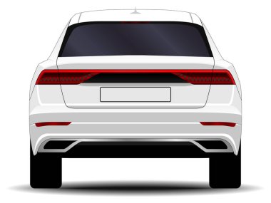 Gerçekçi bir SUV arabası. arka plan.