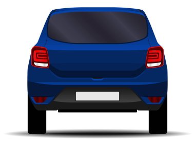 Gerçekçi bir araba. Hatchback. arka plan.