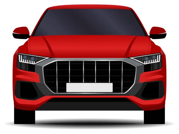 Coche Suv Realista Vista Frontal — Vector de stock