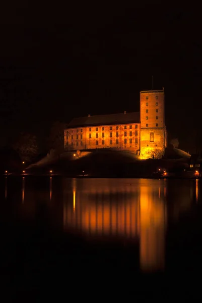 Castello di Kolding di notte — Foto Stock